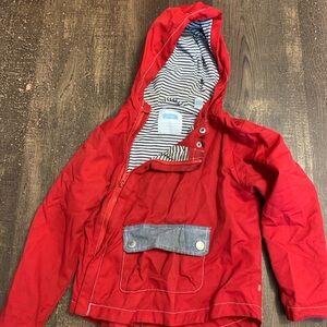Kids Red Hooded Anorak Jacket